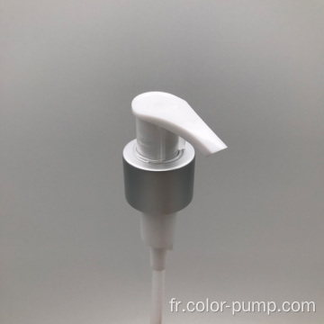 Pompe de distributeur de savon de lotion cosmétique en aluminium de 24 mm